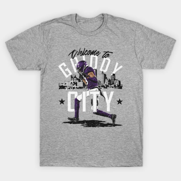 Justin Jefferson Minnesota Griddy CIty T-Shirt by MASTER_SHAOLIN